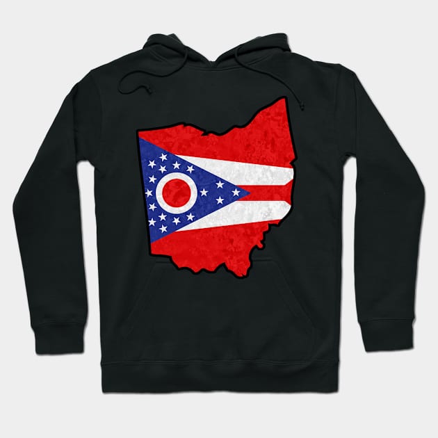 Ohio State Flag Dayton Cleveland Cincinnati Columbus Athens Toledo Akron Canton Hoodie by TravelTime